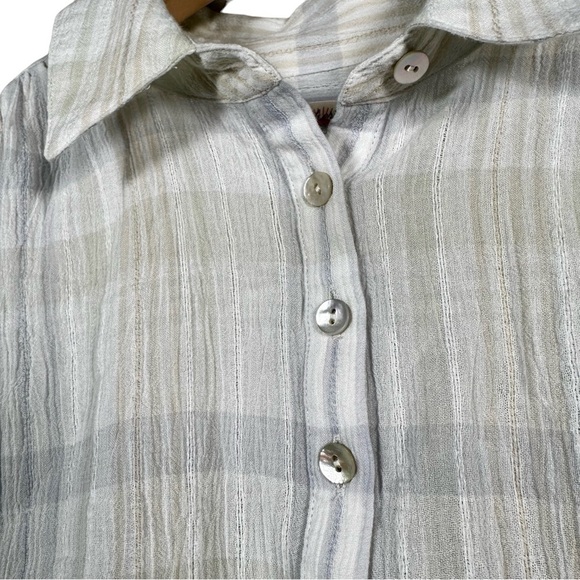 FAHERTY Olli Gauze Organic Cotton Top in Atwood Plaid - Picture 8 of 13
